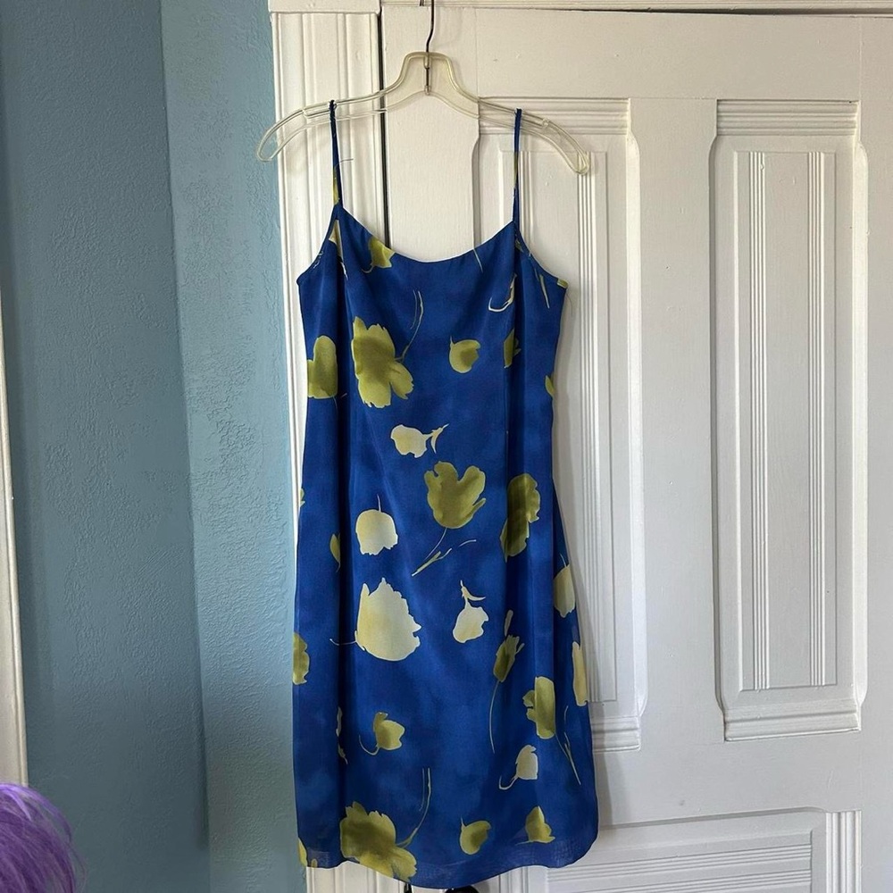 Floral Blue and Yellow Dress